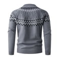 thumbnail image 4 of Iyufng Mens Sweaters and Pullovers Fair Isle Geometric Pattern Winter Knit Tops, 4 of 9