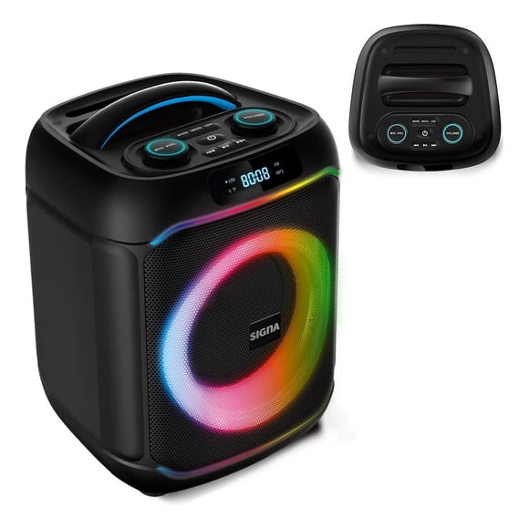 Bocina Bluetooth Portátil 400w Con Microfono Luz De Colores