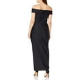 thumbnail image 4 of Alex Evenings Women's Slimming Long Side Ruched Dress with Cascade Ruffle Skirt, Compression Black, 10, 4 of 4