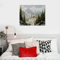 thumbnail image 4 of Nawypu  Frame Winter Wall Art Snow Tree Canvas Wall Decor Snowing village Hang Artwork Christmas Gift Prints Snowy Mountains and Castle painting for Rustic House Living Room 20x16 inch, 4 of 4