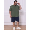 thumbnail image 2 of DARING DIVA Men's 100% Cotton Short Sleeves T-Shirt 3XL Olive Green, 2 of 7