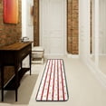 thumbnail image 3 of Dreamtimes Christmas Gold Snowflake Hallway Runner Rug 2'x6' Kitchen Rug with Rubber Backing White Red Stripes Non Slip Entryway Rug Runner Washable Soft Area Rug for Hallway Bedroom Kitchen Decor, 3 of 6