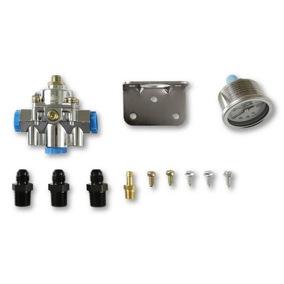 Holley 12-882KIT Die-Cast EFI Bypass Fuel Pressure Regulator Kit - 15-60 psi - Chrome Finish