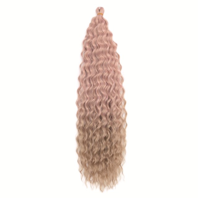 Peluca de 22 pulgadas de seda de alta temperatura de América Latina con cabello largo y rizado blanco y trenzas rizadas