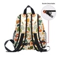 thumbnail image 5 of FORMRS School Backpack with Front Zippered Pocket 12" Student Travel Daypack, Beige Retro Leaves, 5 of 6