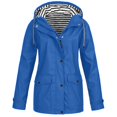 thumbnail image 2 of Veste Extérieure Coupe-Vent à Capuche Imperméable Manteau de Pluie pour Femmes, 2 of 6