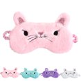 thumbnail image 2 of Coofit Sleep Mask Cute Plush Cartoon Animal Eye Cover Sleeping Eye Mask Blindfold, 2 of 9