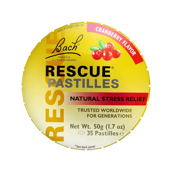 Bach RESCUE PASTILLES, Cranberry Flavor - 35 Servings  