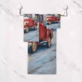 thumbnail image 5 of 3 Piece Bath Towels Set Bath Towel, Hand Towel and Face Towel for Bathroom, Gym, Hotel Christmas Snowman in A Red Truck, 5 of 8