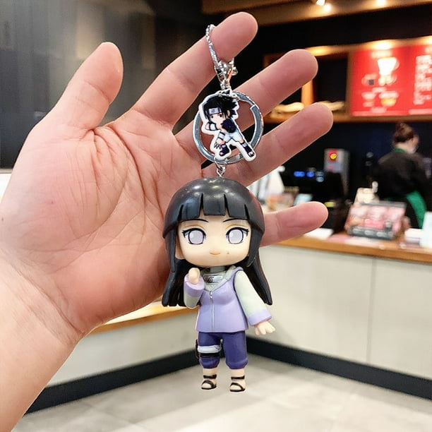 Llavero De Personaje De Dibujos Animados Naruto Versión Q Hinata Colgante Decoración