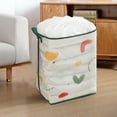 thumbnail image 4 of Storage Basket Household Oversized Foldable Drawstring Beam Closure Cloth Quilt Bag Squares Dirty Clothes Basket Storage Box Multicolor, 4 of 6
