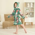 thumbnail image 4 of FORMRS Niños Bathrobe Unisex Hooded Robe Soft Plush Pajamas Sleepwear, Size 7-9T, Cute Christmas Pattern, 4 of 7