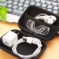 thumbnail image 4 of EVA Travel Cable Organizer Bag, TOUMENY Shockproof Portable Digital Accessory Storage Case, Hard Shell Data Cable Charger Earphone USB Drive Holder for Commuting Business Trip, Black, 4 of 7
