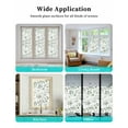 thumbnail image 6 of Window Privacy Film Green Eucalyptus Leaves Stained Glass Window Film Decorative Sun Block Window Cover Greenery Spring Botanical Window Clings Static Adhesive Sticker for Bathroom 23.6"x78.7", 6 of 7