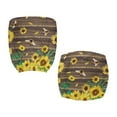 thumbnail image 4 of SCRAWLGOD Sunflowers Moth Wood Grain Soft Chair Covers for Office Desk Chairs Stretch Easy to Remove Boss Chair Covers Washable Scratch Resistant Chair Protector, 2 Pieces, 4 of 7