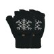 thumbnail image 1 of Sonducket 1 par de guantes con cubierta para el pulgar, mitones, protectores de dedos de diseño cuidadoso, ropa cómoda, suministros necesarios guantes y mitones Copo de nieve negro, 1 of 6