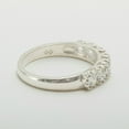thumbnail image 6 of LBG British Made 14k White Gold Cubic Zirconia Womens Eternity Ring - 33 size options - Size 5.25, 6 of 7