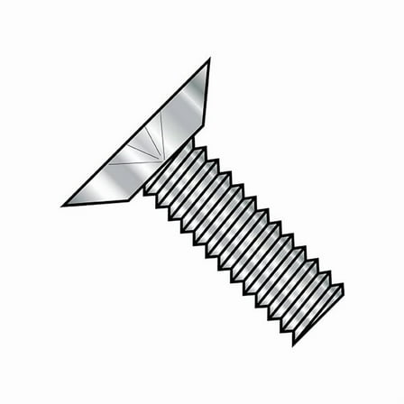 #3-48 x 1/2 in Phillips Flat Machine Screw, Plain Steel, 5000 PK