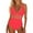 Watermelon Red, variant on XUELUO One Piece Swimsuit Women Summer Solid Color Strappy Push Up Padded Athletic Sports Vintage Swimsuits Bathing Suits,Orange,M