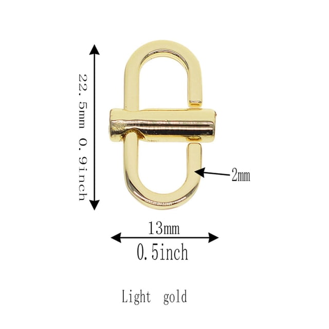 fastboy Adjustable Metal Buckles Chain Link Chain Strap Shortener 6Pcs Golden