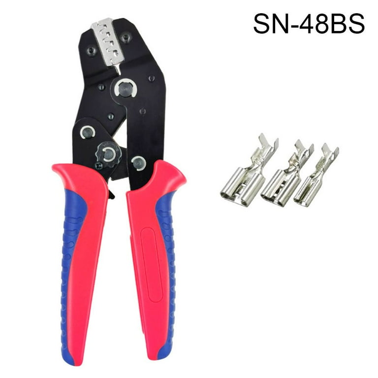 Manual Ferrule Crimper Plier Wire Terminal Electrician Tools Connector Wire Crimper Tool Ferrule Crimp Sets Crimping Pliers Tube Clamp Set SN-48BS - com