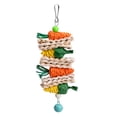 thumbnail image 2 of Neinkie Parrot Toy Creative Shapes Wear Resistant Vivid Color Mini Bell Design Bite-resistant Teeth Cleaning 3 Styles Handmade Natural Bird Parrot Chewing Toy Pet Supplies, 2 of 8
