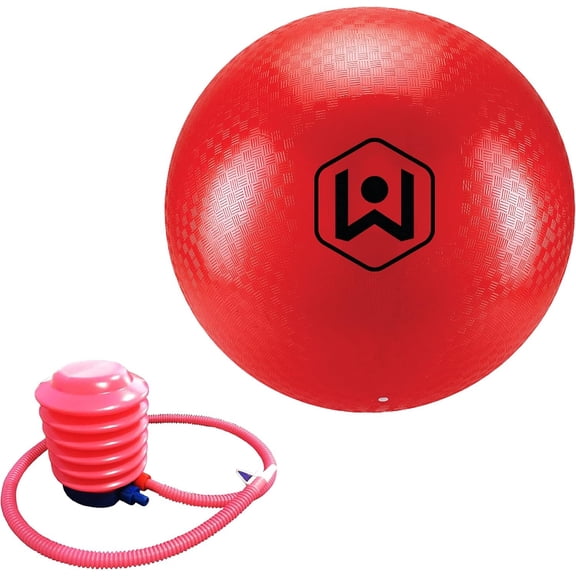 Wicked Big Sports: Oversized 20" Kickball - Red - Giant Inflatable Ball, Bases, Home Plate & Pump Included, Yard Games & Sports, Outdoor Activity