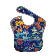 Bingfone Mess-Proof Baby Bib - Waterproof Bib For Baby Boy Or Girl With Food Catcher Pocket, Unisex-Colorful Fall Leaves