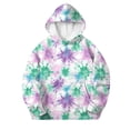 thumbnail image 2 of qelini Hooded Pullover Sweatshirt Kids 3-14 Years Long Sleeve Warm Fall Winter Top Daily School Casual Pullover Top, 2 of 6