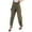 Green, variant on Riforla Elegant Women's Solid Color Loose Fit Cropped Trousers High Waist Casual Suit Pants for Fashionable Office Wear Womens Pants Green L