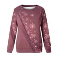 thumbnail image 4 of Chandails en Molleton de Noël pour Adolescentes Mode Pull Imprimé Col Rond Manches Longues Blouse Confortable Chandail en Molleton Surdimensionné Col Rond Femmes en Solde, 4 of 4