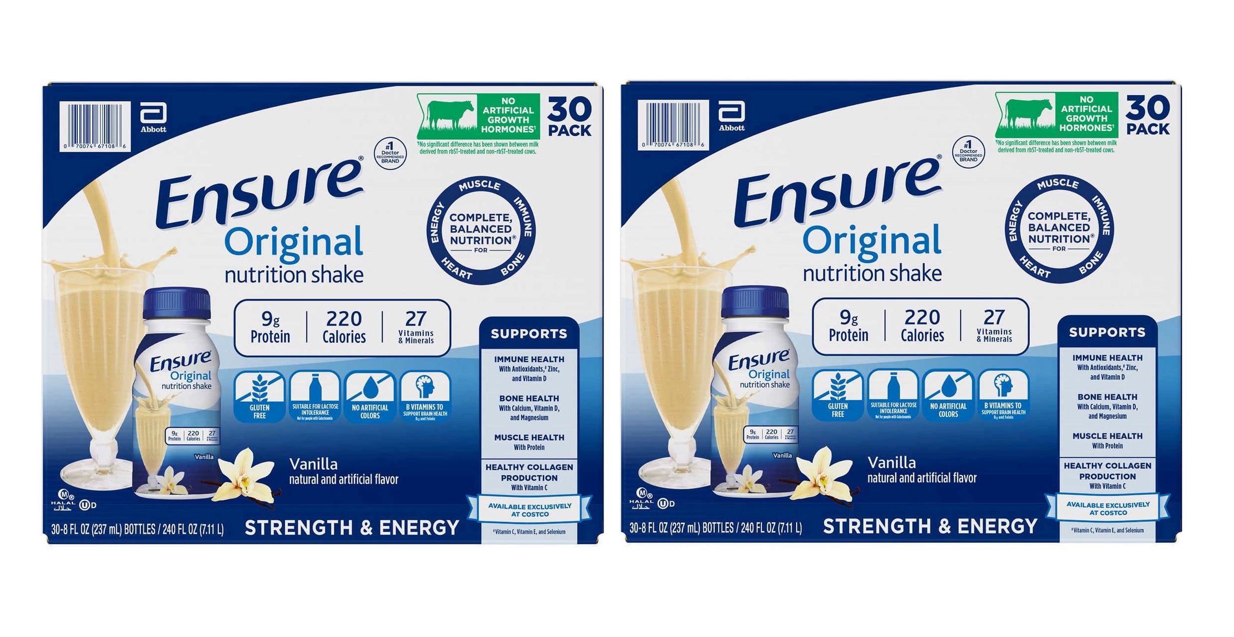 Ensure Original Nutrition Shake 8 Fl Oz 30 pack Vanilla 2PK ensure-original-nutrition-shake-8-fl-oz-30-pack-vanilla-2pk