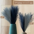 thumbnail image 6 of 6PCS Faux Pampas Grass Decor Tall 17"/43CM Artificial Pompous Grass Small Fake Pompas Vase Filler for Home Boho Decor (Blue), 6 of 8