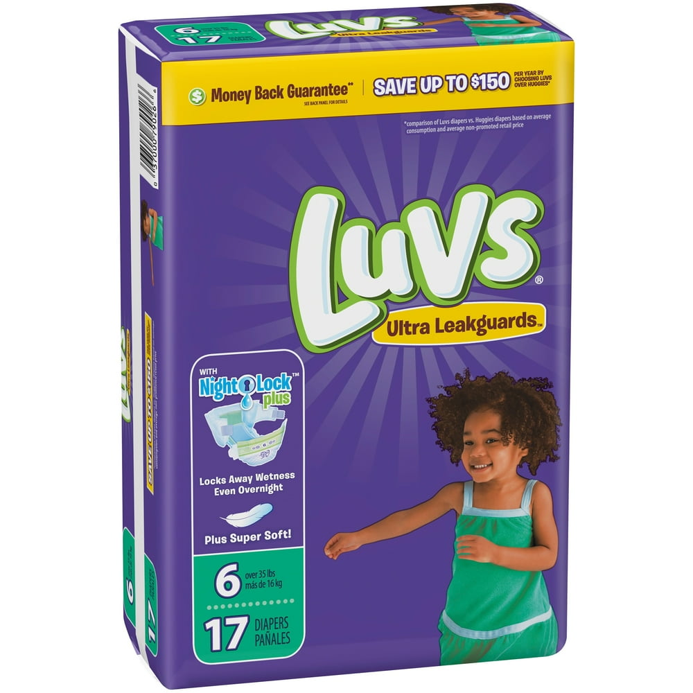 Luvs Ultra Leakguards Diapers Size 6, 17 count