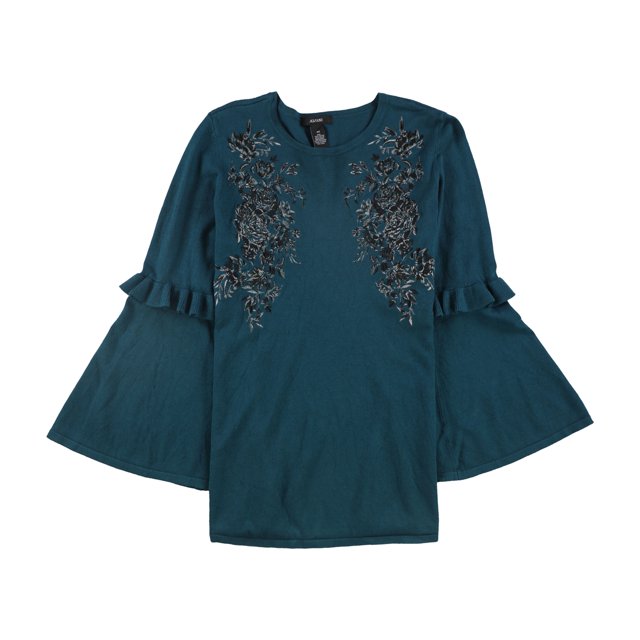 Alfani suéter bordado para mujer, azul, extra pequeño