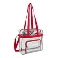 thumbnail image 6 of Eastsport Unisex Clear Stadium Approved Tote Red, 6 of 8