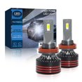 thumbnail image 1 of Ampoules LED A3 10-32V 60W 6000LM 6000K Kit de Conversion de Phare Haute Luminosité IP68Lot de 2, 1 of 9