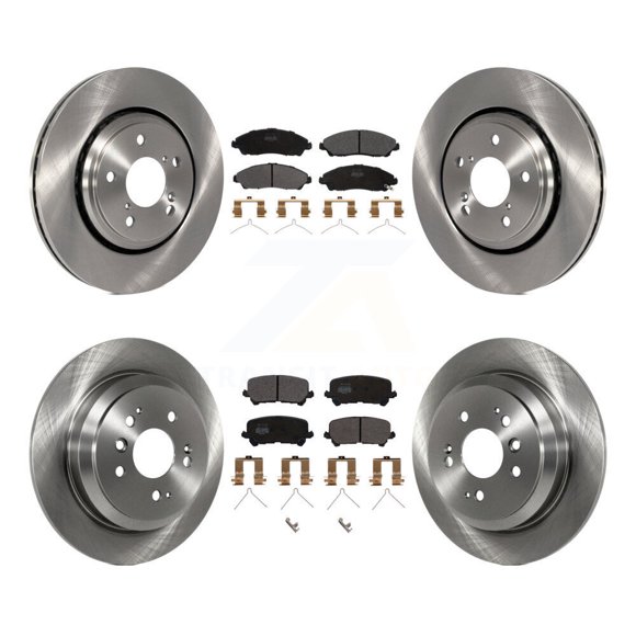 Transit Auto Front Rear Disc Brake Rotors and Semi-Metallic Pads Kit for Car Honda Pilot Ridgeline K8F-101455