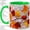 Green, variant on Autumn Maple Leaf Accent Mug, 11oz Ceramic Coffee Cup for Fall Lovers