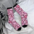 thumbnail image 5 of Daiia Sweet Heart Print Crew Socks – Soft Breathable Long Socks for Men & Women, Moisture-Wicking & Comfortable Daily Wear Socks, One-Size Fits Most (US 5-11), 5 of 6