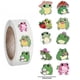 thumbnail image 5 of 500 pcs Cartoon Animals Roll Stickers Bee Horse Dog Chicken Frog Unicorn Notebook Stickers Waterproof Self-Adhesive Paper with hedef frog, 5 of 5