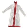 thumbnail image 3 of Chaqueta impermeable con capucha a escala 1/12, disfraz de chaqueta larga para la lluvia, traje de PVC de moda mangas largas transparentes, 3 of 9