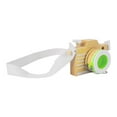 thumbnail image 1 of Cámara de madera para niños, juguete para colgar en el cuello, accesorio fotográfico, habilidades motoras, juego de simulación con correa para Verde, 1 of 9
