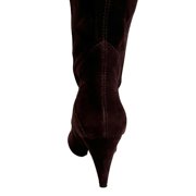 Knee High Brown Suede Boots - Runway Catalog
