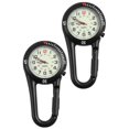 thumbnail image 3 of Backpack Fob Watch 2Pcs Black Stainless Steel Durable Design Clip Watch for Timekeeping, 3 of 4