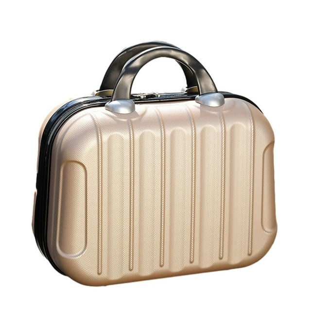 Makeup Storage Organizer Travel ABS Toiletry Suitcase Box Mini Mini Outdoor Handbag Protector Boarding Luggage Cosmetic Case Large Capacity Bag Champagne