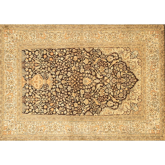 Ahgly Company Indoor Rectangle Persian Brown Traditional Area Rugs, 5' x 7'