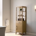 thumbnail image 2 of Vanity Art 21" Freestanding Linen Cabinet with Soft Close Door and Drawer, 2 of 14