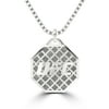 UFC Octagon Pendant Necklace In Sterling Silver