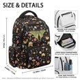 thumbnail image 5 of Xixirimido Kids School Backpack, 17" Large Capacity Bookbag, Multi Pockets School Bag for Boys Girls Teens Preschool Elementary Middle High School, Moth Wildflower Mushroom, 5 of 8